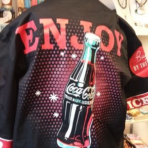 Coke Coca Cola Snap front shirt XL